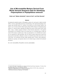 Use of Microsatellite Markers Derived From Phytophthora ramorum