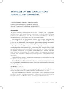 An UpdAte on the economy And FinAnciAl developments