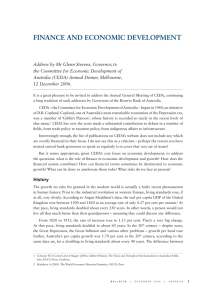 FINANCE AND ECONOMIC DEVELOPMENT