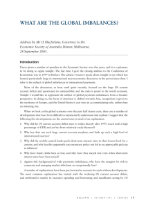 WHAT ARE THE GLOBAL IMBALANCES?
