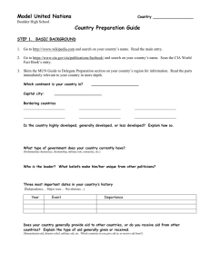 Model UN Country Preparation Guide - High School