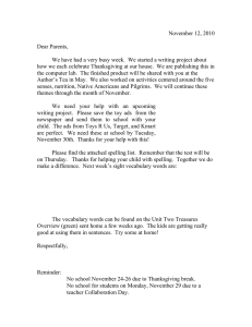 November 12, 2010 Dear Parents,