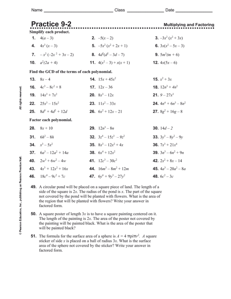 Scatter Plots Line Of Best Fit Practice 9 2 A Answer Key