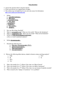Drug Analysis & Forensic Science Worksheet