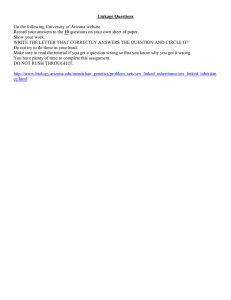 Linkage Questions  Go the following University of Arizona website. 10