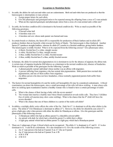 Exceptions to Mendelian Ratios