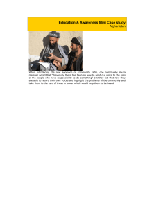 Education &amp; Awareness Mini Case study Afghanistan