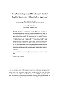 Does Financial Repression Inhibit Economic Growth?