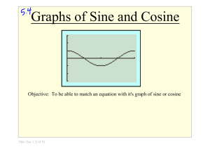 Sine and Cosine Graphs: Equations and Features