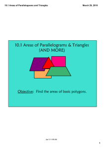 Areas of Parallelograms, Triangles, and More