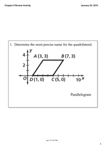 Chapter 6 Quadrilateral Review Activity