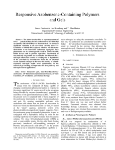Responsive Azobenzene-Containing Polymers and Gels