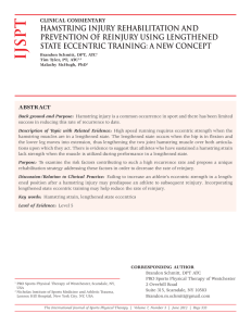 HAMSTRING INJURY REHABILITATION AND PREVENTION OF REINJURY USING LENGTHENED