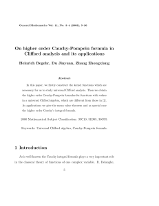 On higher order Cauchy-Pompeiu formula in Clifford analysis and its applications