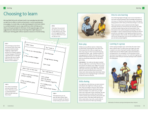 Choosing to learn learning