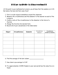 Pi Day Activities: Discovering Pi Worksheet