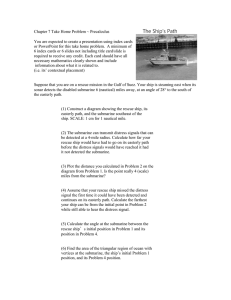 Precalculus Rescue Mission: Ship's Path Problem