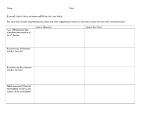 Name:  Date: Research both of these incidents and fill out the chart...