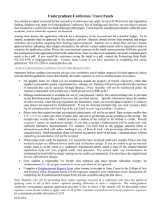 Undergraduate Conference Travel Funds
