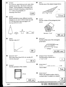 Math Worksheet: Probability, Geometry, and More