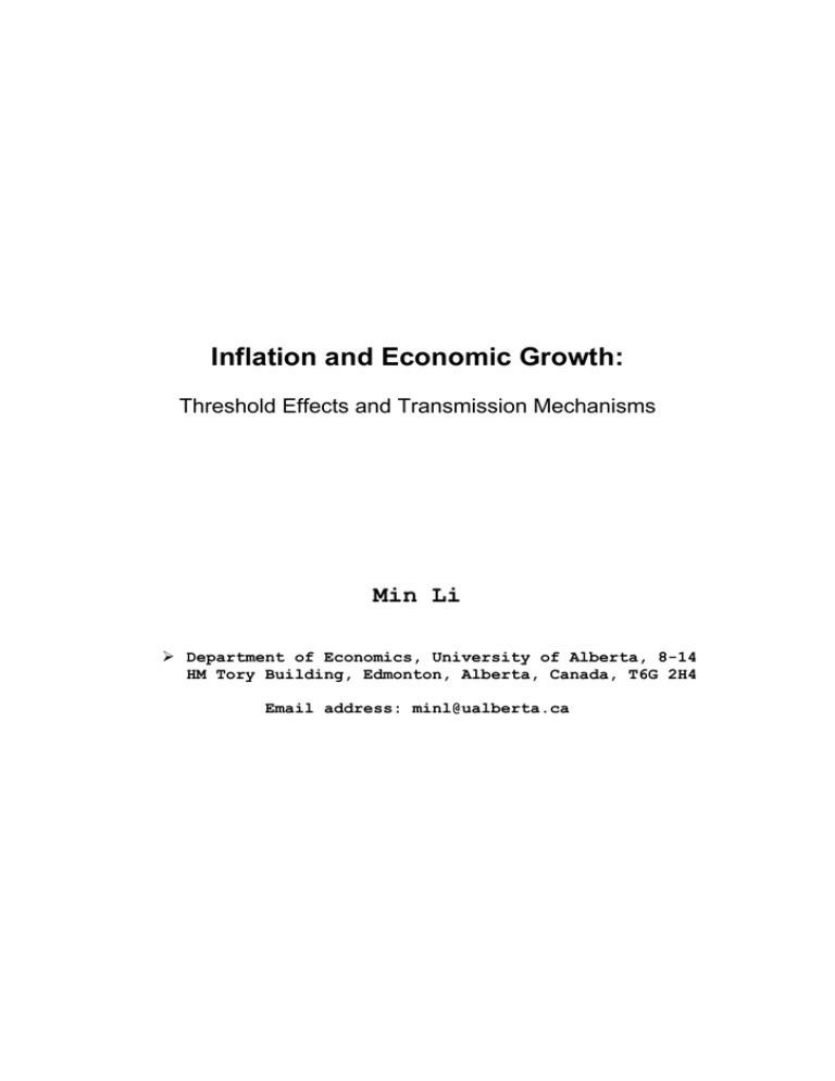 research paper on inflation and economic growth