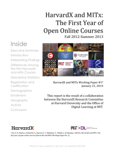 HarvardX and MITx: The First Year of Open Online Courses