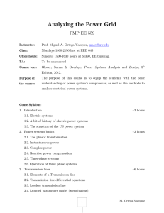 Analyzing the Power Grid PMP EE 559