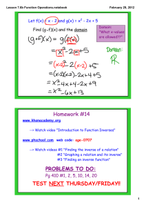 Homework #14 - 2x + 5