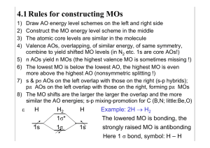 4.1 Rules for constructing MOs