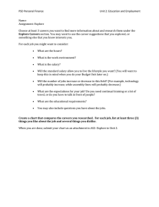 Career Exploration Assignment: Personal Finance
