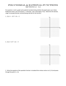 Polynomial &amp; Rational Functions