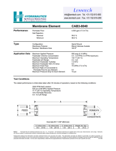 Lenntech Membrane Element CAB3-8040 Tel. +31-152-610-900