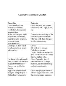 Geometry Essentials Quarter 1