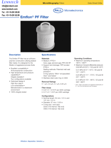 Lenntech Emflon PF Filter ®
