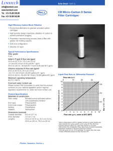 CB Micro-Carbon II Series Filter Cartridges Data Sheet