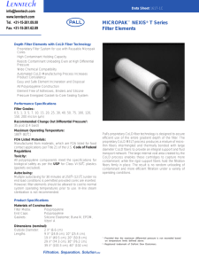 MICROPAK NEXIS T Series Filter Elements