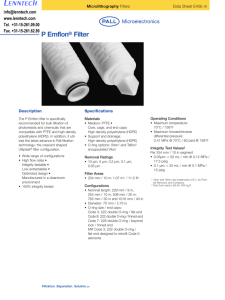 Lenntech P Emflon Filter ®