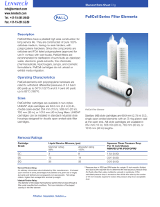 Lenntech PallCell Series Filter Elements Description