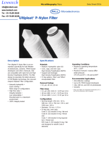 Lenntech Ultipleat P-Nylon Filter ®