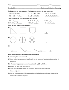 Patterns and Inductive Reasoning Worksheet