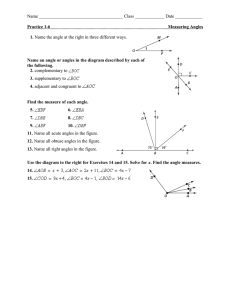 Measuring Angles Worksheet: Geometry Practice