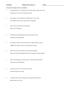 Geometry Homework: Logic Rules & Deductive Reasoning