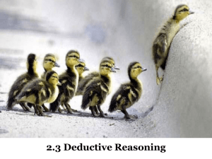 2.3 Deductive Reasoning