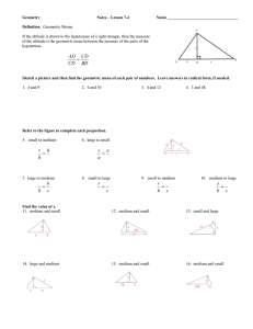 Geometry  Notes – Lesson 7.4 Name __________________________________