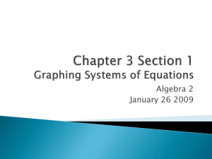 Algebra 2 January 26 2009