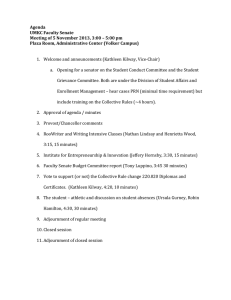Agenda UMKC Faculty Senate