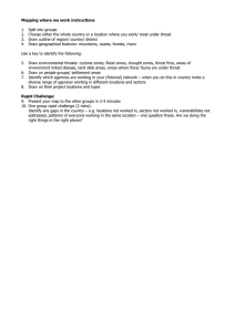 Mapping where we work instructions  1.  Split into groups