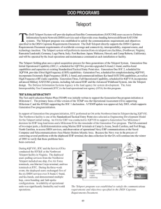 T Teleport DOD PROGRAMS