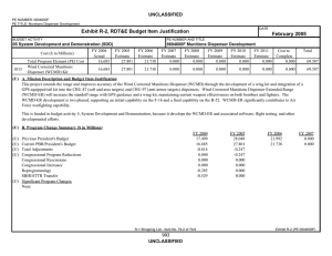 Exhibit R-2, RDT&amp;E Budget Item Justification February 2005 UNCLASSIFIED