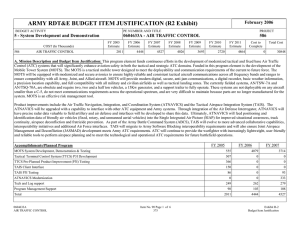 ARMY RDT&amp;E BUDGET ITEM JUSTIFICATION (R2 Exhibit) February 2006